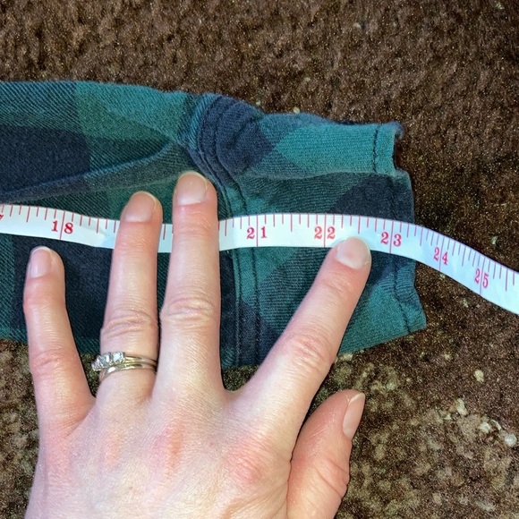 TNA Green and Black Button Down Shirt with Hood - Picture 12 of 13